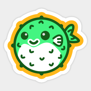 Blowfish Logo Green Sticker